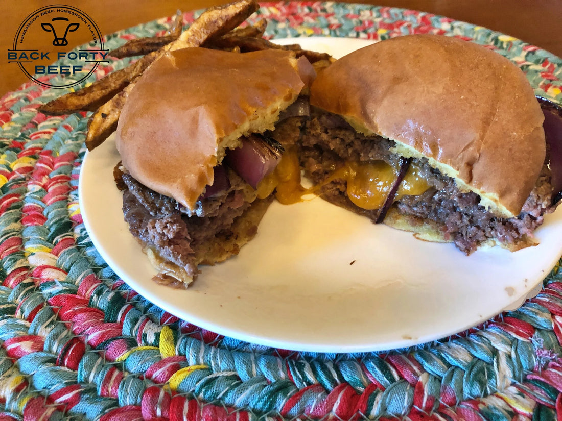 Juicy Lucy cheese-stuffed burger