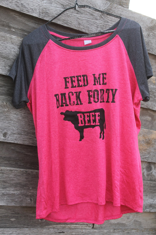 Feed Me Back Forty Beef - Pink